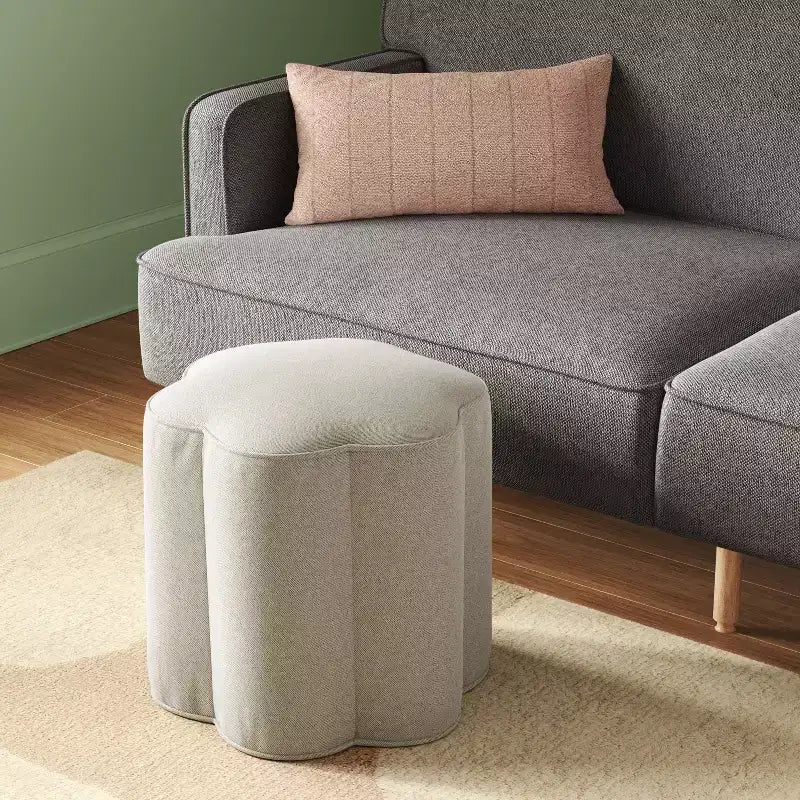 Scalloped Upholstered Ottoman - Room Essentials