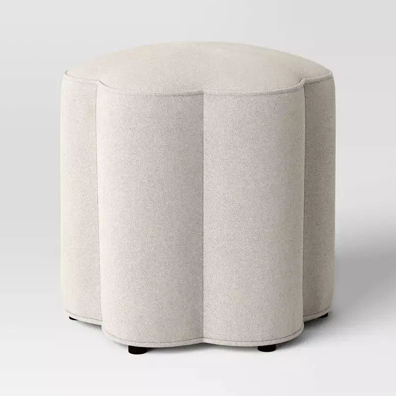Scalloped Upholstered Ottoman - Room Essentials