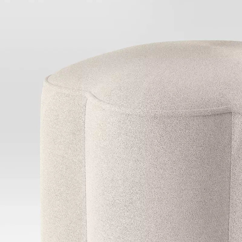 Scalloped Upholstered Ottoman - Room Essentials