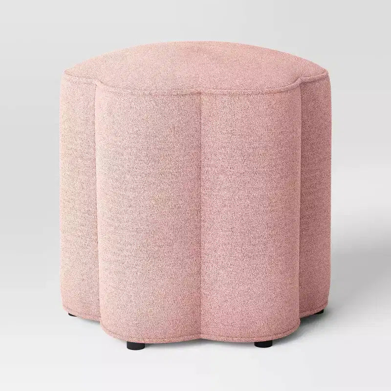 Scalloped Upholstered Ottoman - Room Essentials