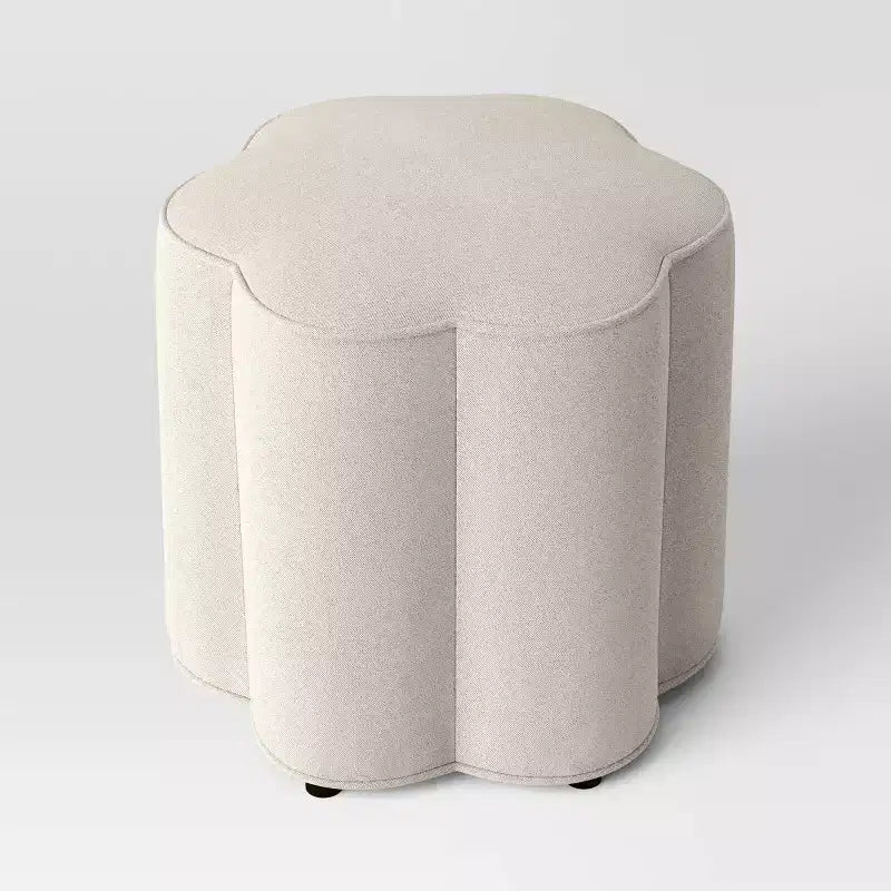 Scalloped Upholstered Ottoman - Room Essentials
