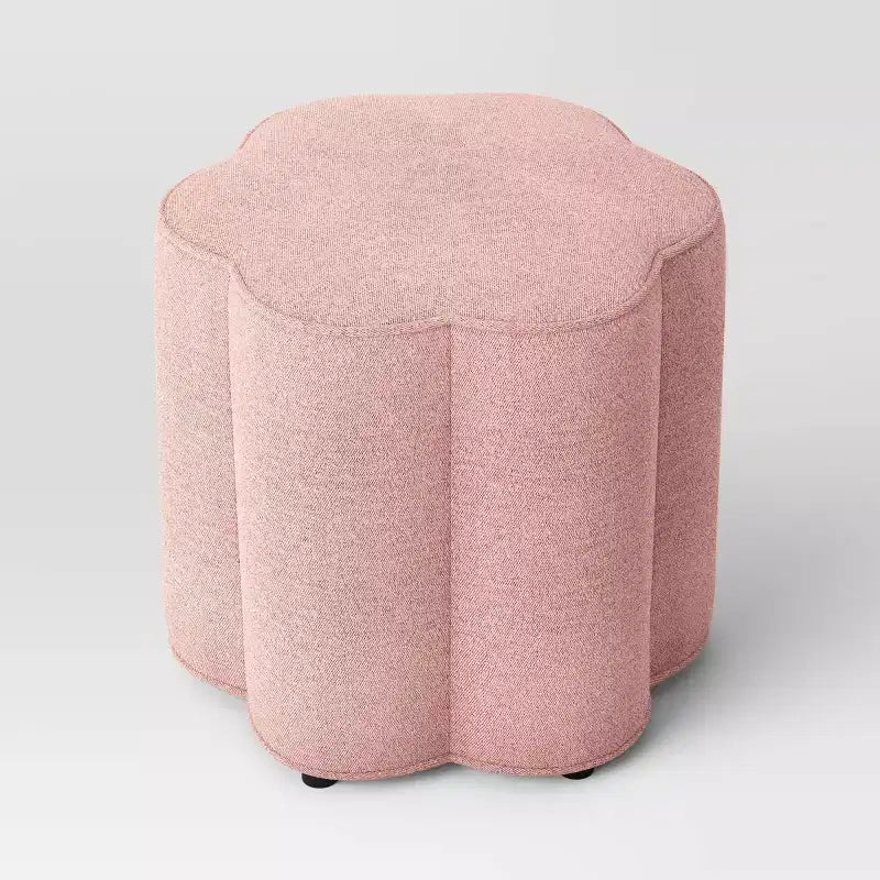 Scalloped Upholstered Ottoman - Room Essentials