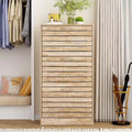 Wood Grain Design Shoe Cabinet Entryway Shoe Rack 3 Tier Shelves