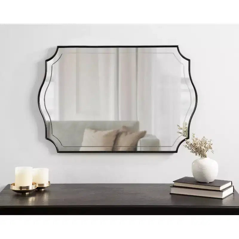 Decorative Framed Wall Mirror — Novelty Shape, Wall Mount, Multiple Sizes