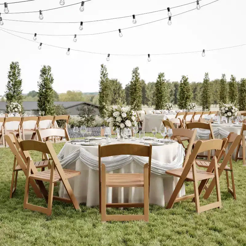 Commercial Grade Solid Wood Folding Dining Chair
