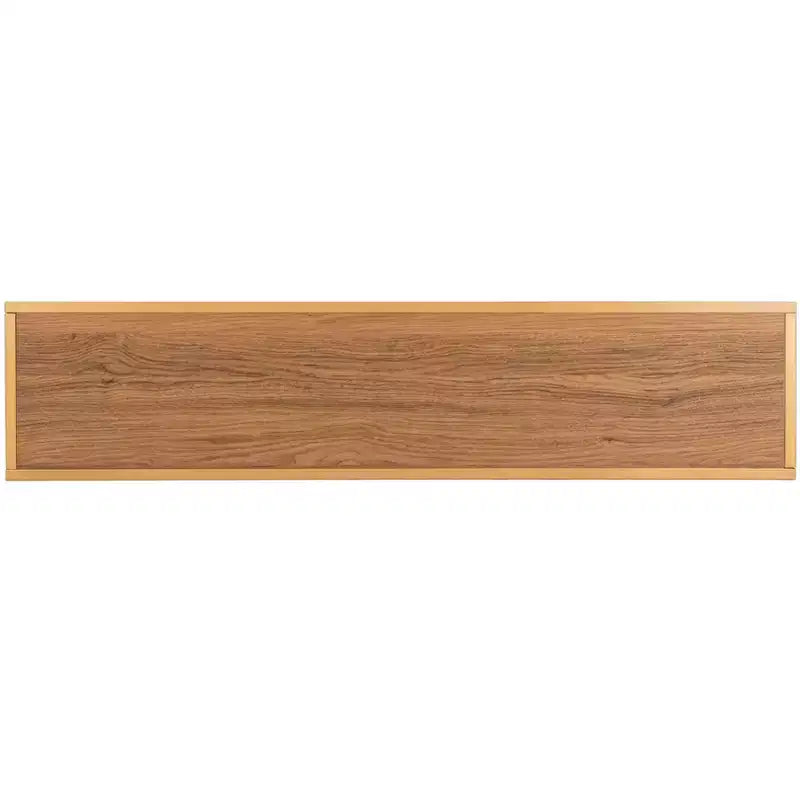 Console Table with Open Shelf — Modern Gold Frame, Staggered Tiers