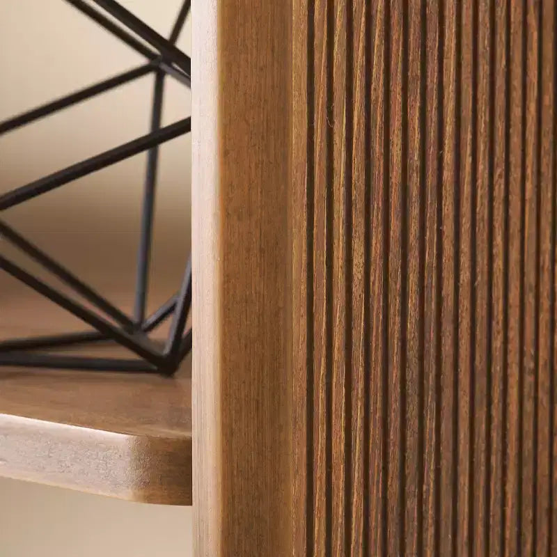 5-Shelf Ribbed Ladder Etagere Bookcase