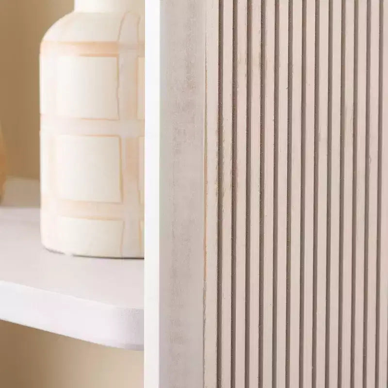 5-Shelf Ribbed Ladder Etagere Bookcase