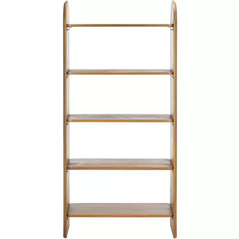 5-Shelf Ribbed Ladder Etagere Bookcase